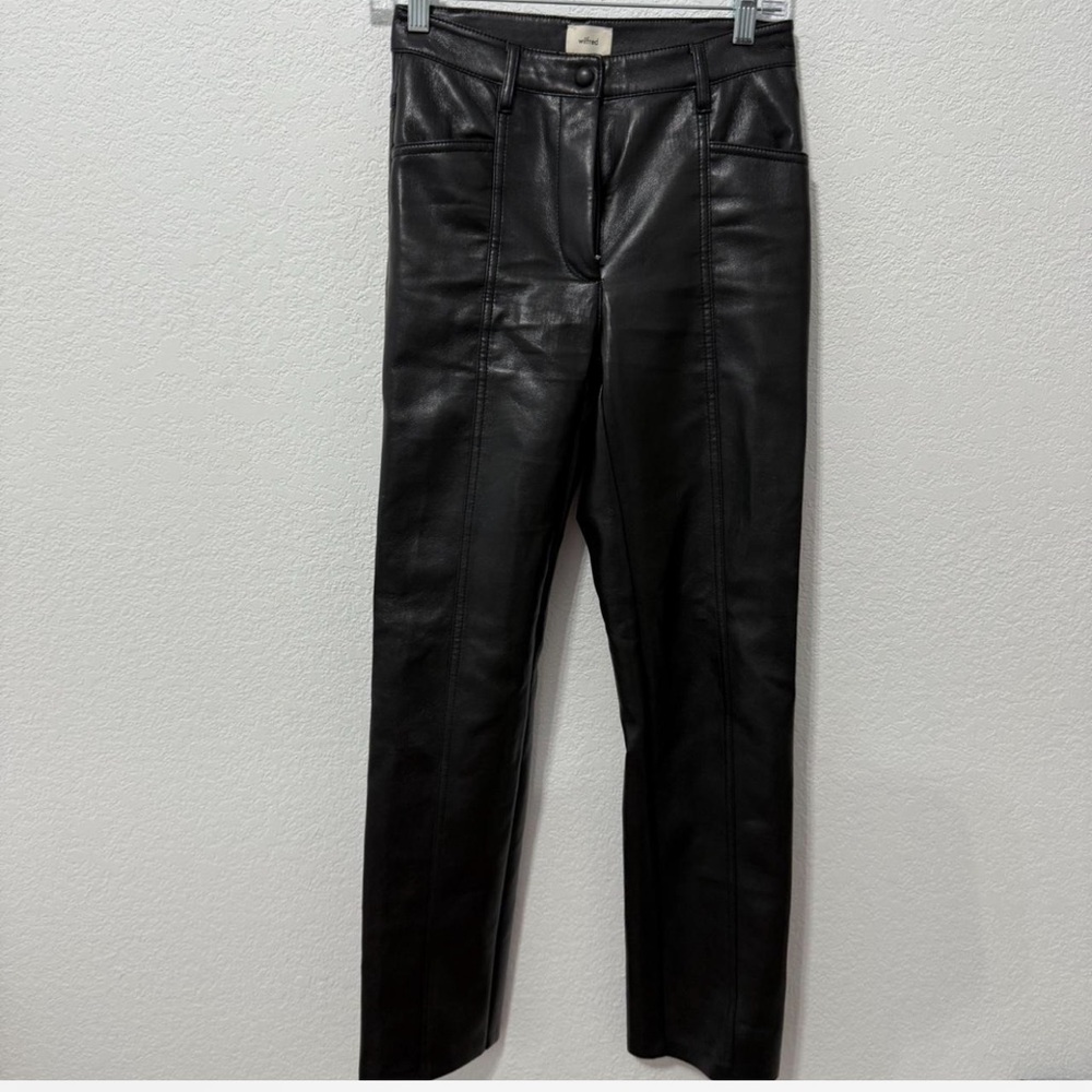 Wilfred Ebony Leather Trousers